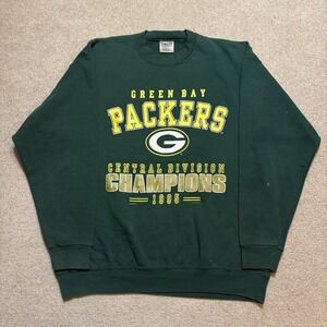 Vtg Green Bay Packers Sweatshirt Mens XL Green NFL Football Oneita 1995 90s